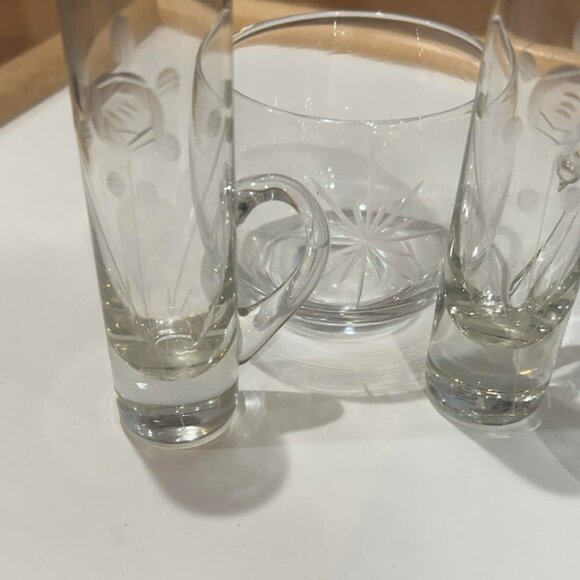 🔴SOLD🔴 Used Great Condition 6 Piece Set 3 Shot Glasses 3 Glasses - Picture 5 of 7